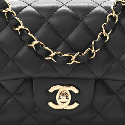Chanel Lambskin Quilted Mini Rectangular Flap Black 8 of 12