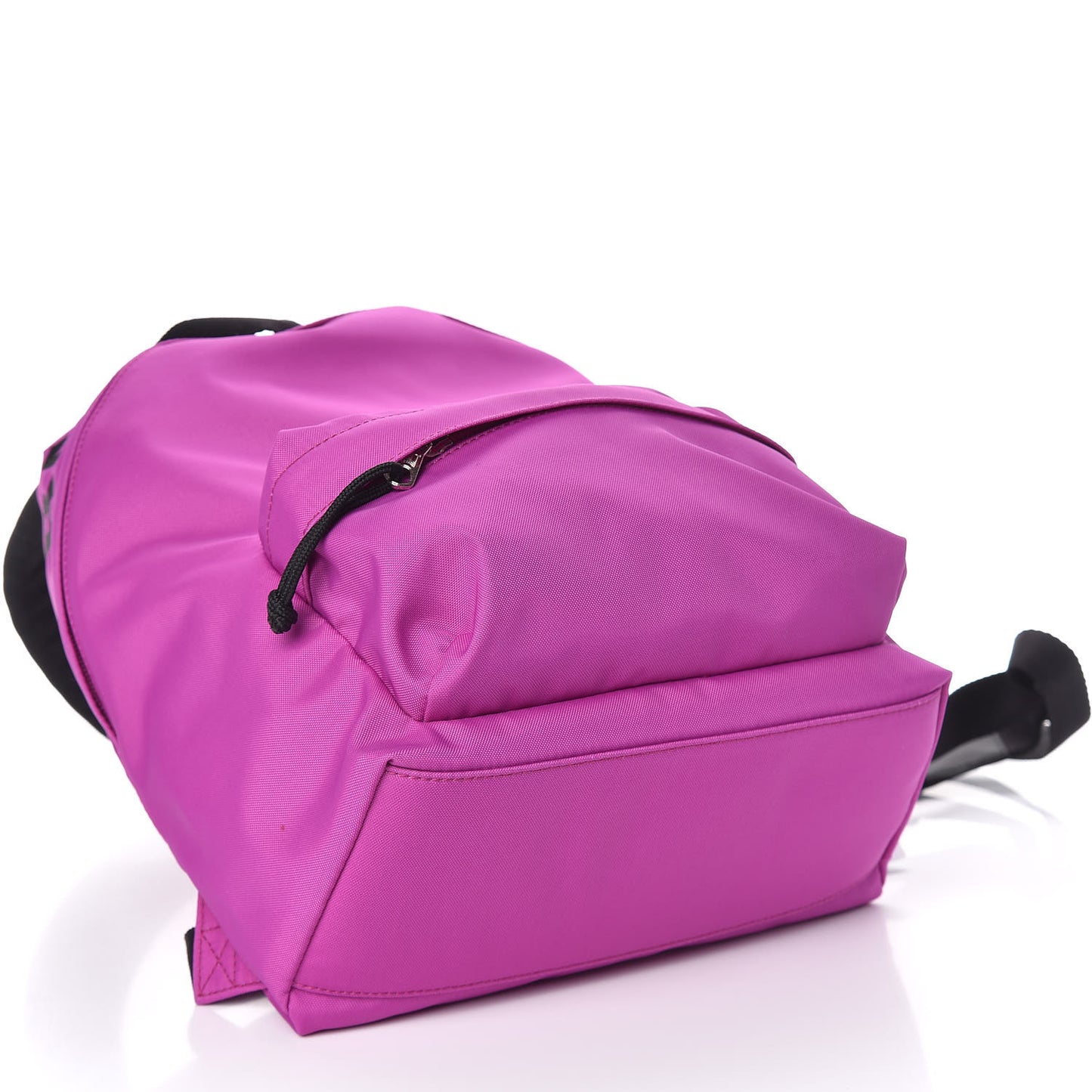 Sport Nylon Logo Embroidered S Wheel Backpack Fuchsia Black
