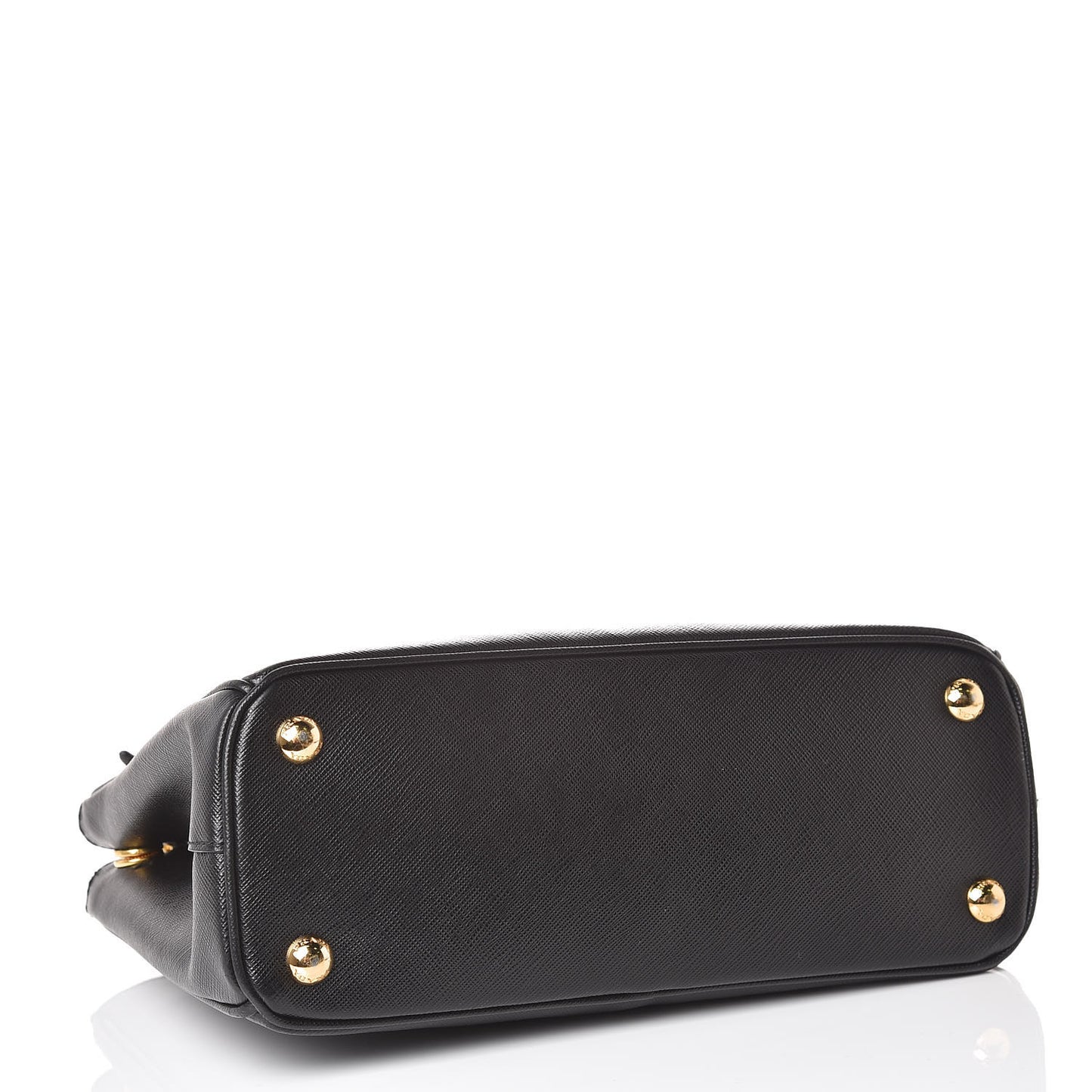 Saffiano Mini Galleria Double Zip Tote Black