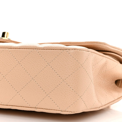 Chanel Caviar Quilted Medium Double Flap Beige 10 of 10