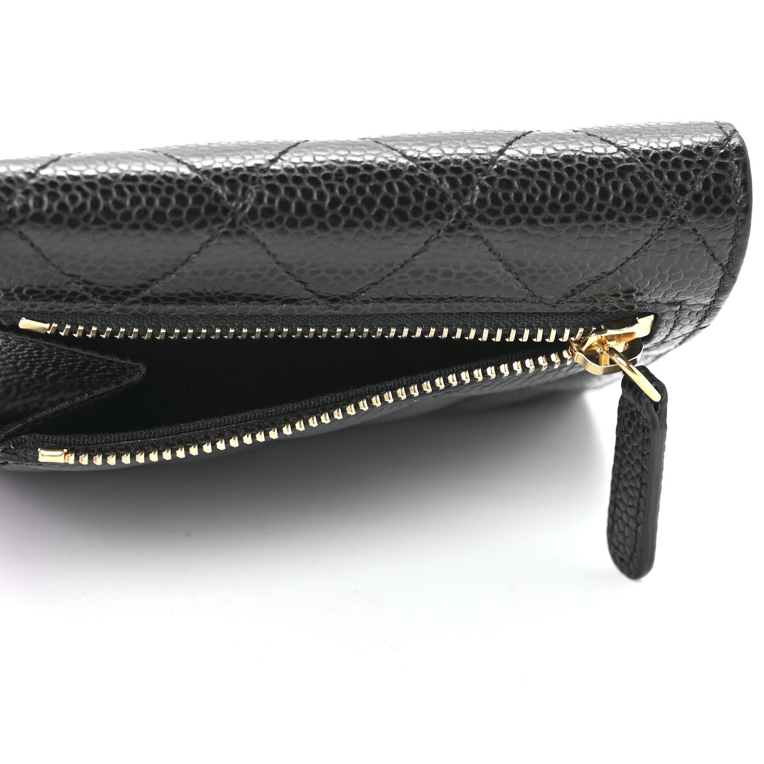 Chanel Caviar Quilted Compact Flap Wallet Black 5 of 15