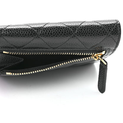 Chanel Caviar Quilted Compact Flap Wallet Black 5 of 15