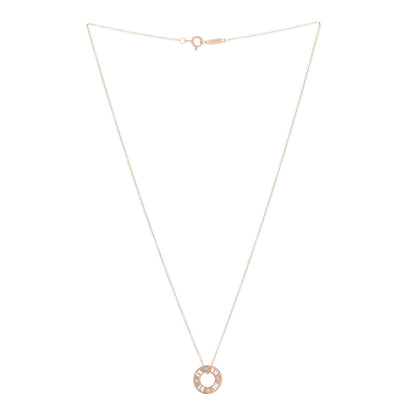 Tiffany 18K Rose Gold Diamond Atlas Pierced Pendant Necklace 3 of 7