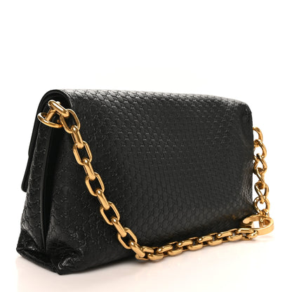 Gucci GG Grainy Calfskin Large Chain Shoulder Bag Black 3 of 10
