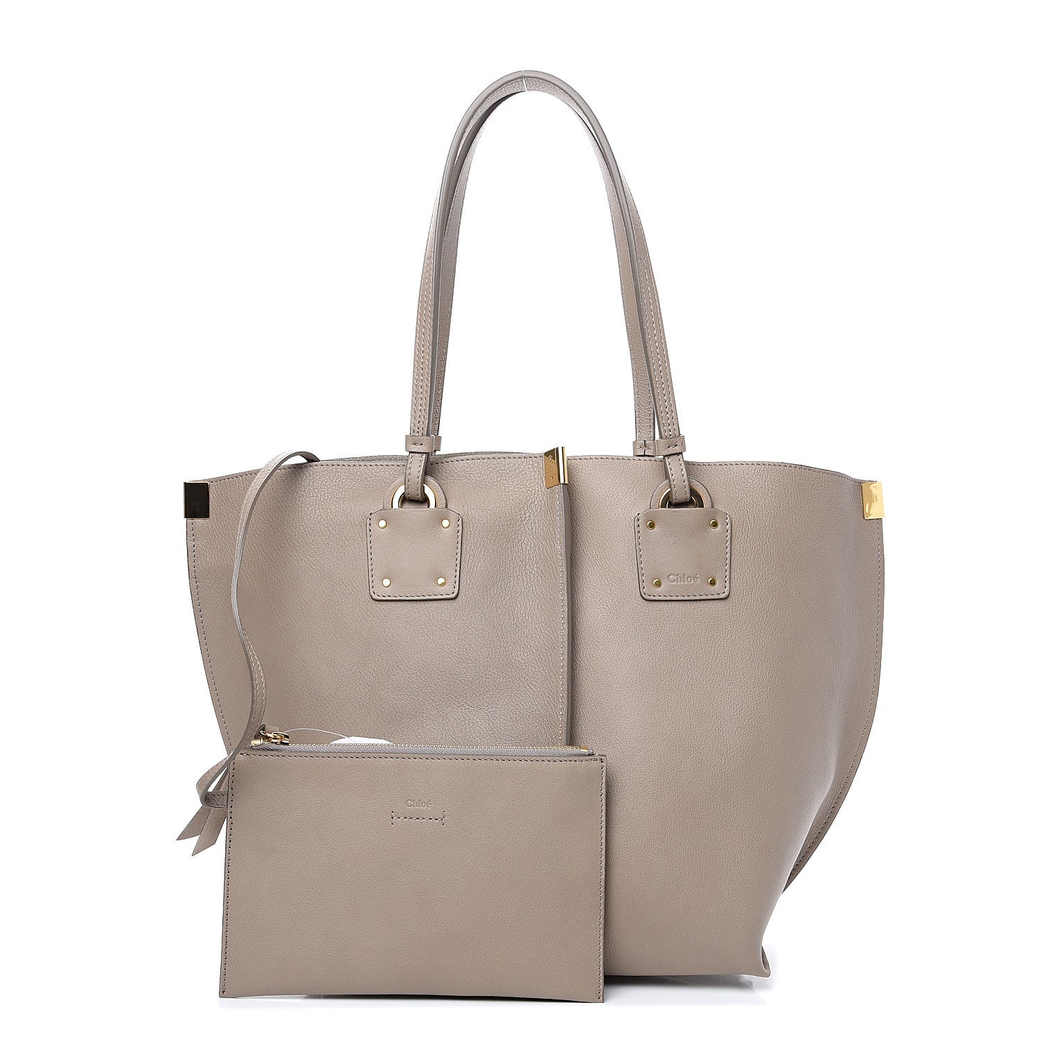 Chloe Smooth Calfskin Medium Vick Tote Motty Grey 1 of 9