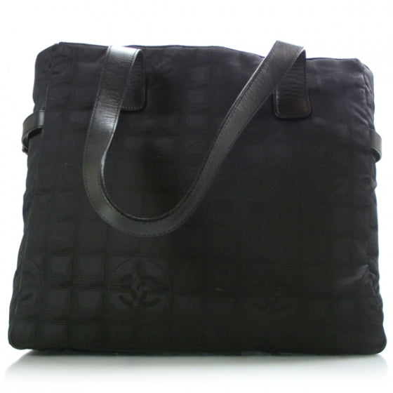 Nylon Large Travel Tote Black