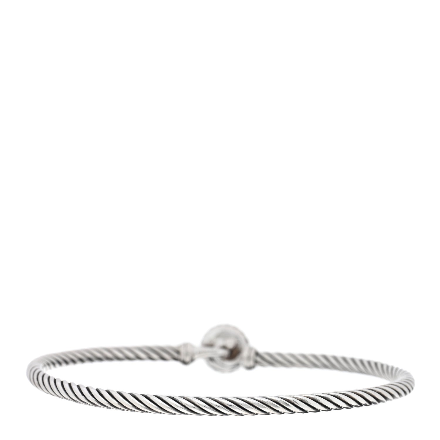 David Yurman Sterling Silver Diamond 3mm Chatelaine Bracelet 2 of 3