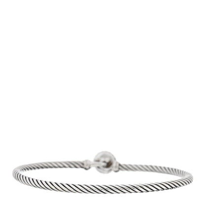 David Yurman Sterling Silver Diamond 3mm Chatelaine Bracelet 2 of 3