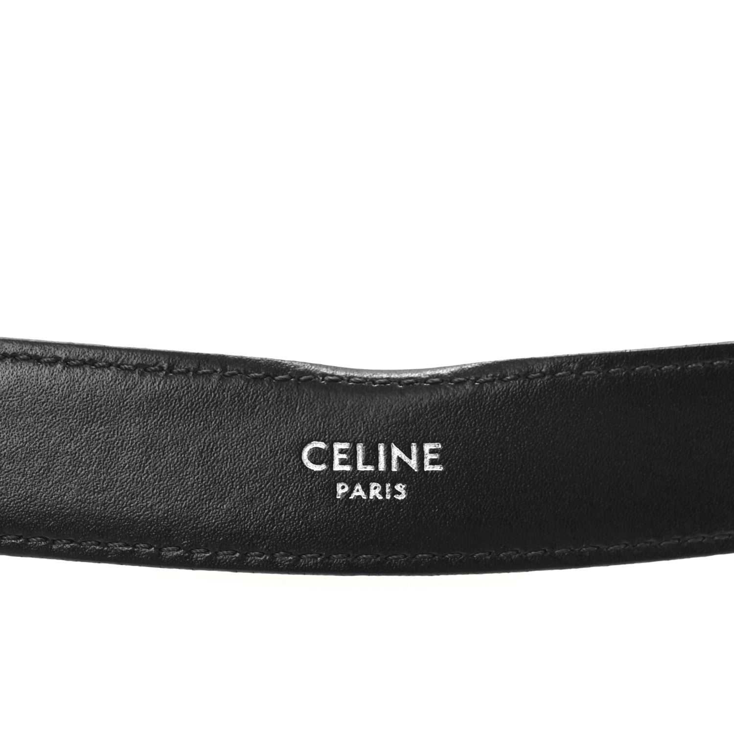 Celine Taurillon Calfskin Medium 25mm Triomphe Belt 90 36 Black 5 of 9