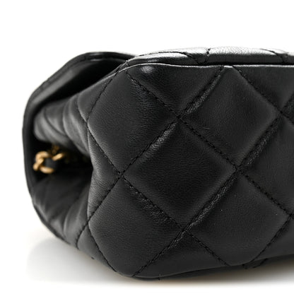 Chanel Lambskin Quilted Mini Rectangular Pearl Crush Flap Black 9 of 11