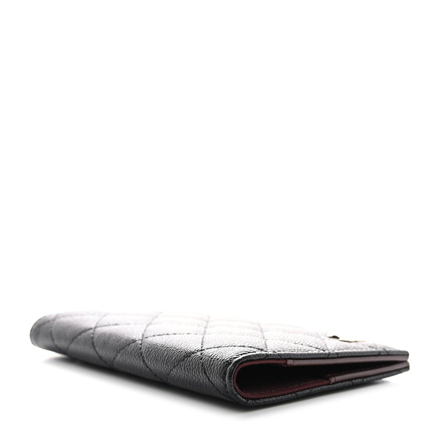 Caviar Quilted Passport Holder Black