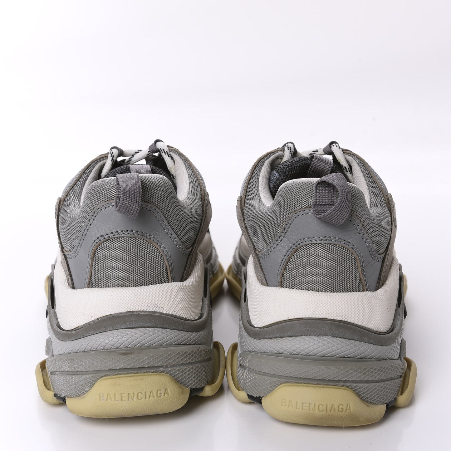 Fabric Mesh Mens Triple S Sneakers 41 Beige Bleu Gray