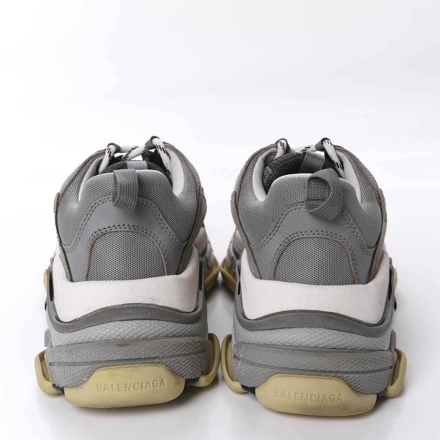 Balenciaga Fabric Mesh Mens Triple S Sneakers 41 Beige Bleu Gray 6 of 10