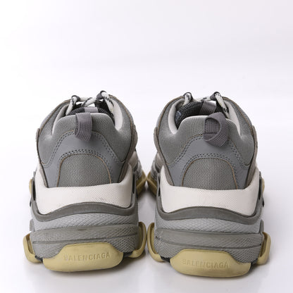Balenciaga Fabric Mesh Mens Triple S Sneakers 41 Beige Bleu Gray 6 of 10
