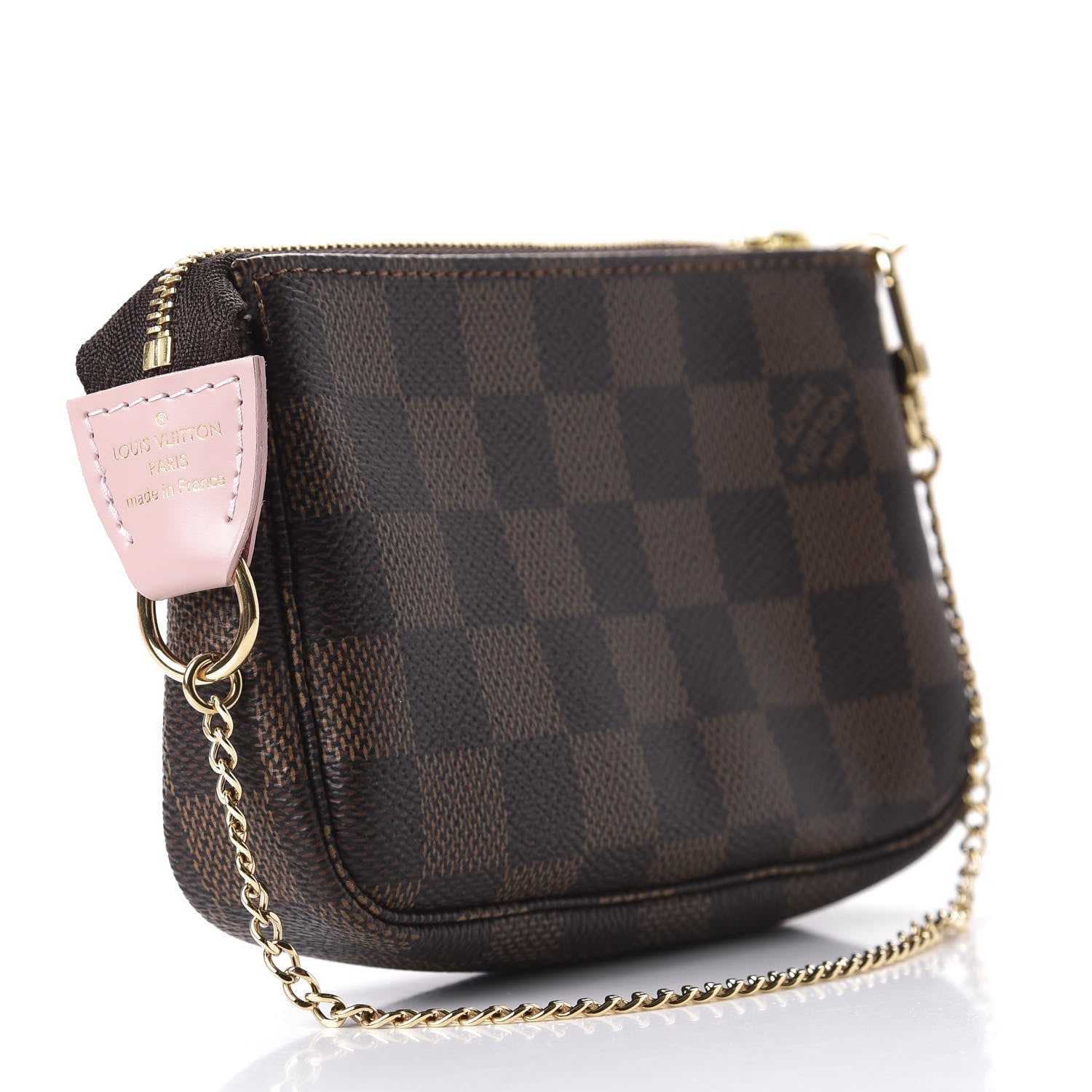 Louis Vuitton Damier Ebene 2020 Christmas Animation Big Wheel Mini Pochette Accessories Rose Ballerine 3 of 10