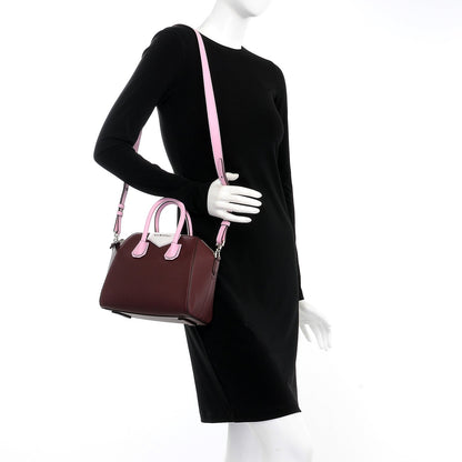 Givenchy Sugar Goatskin Mini Tri-Color Antigona Burgundy Pink White 2 of 8