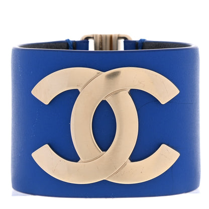 Chanel Calfskin CC Wide Cuff S Blue 1 of 6