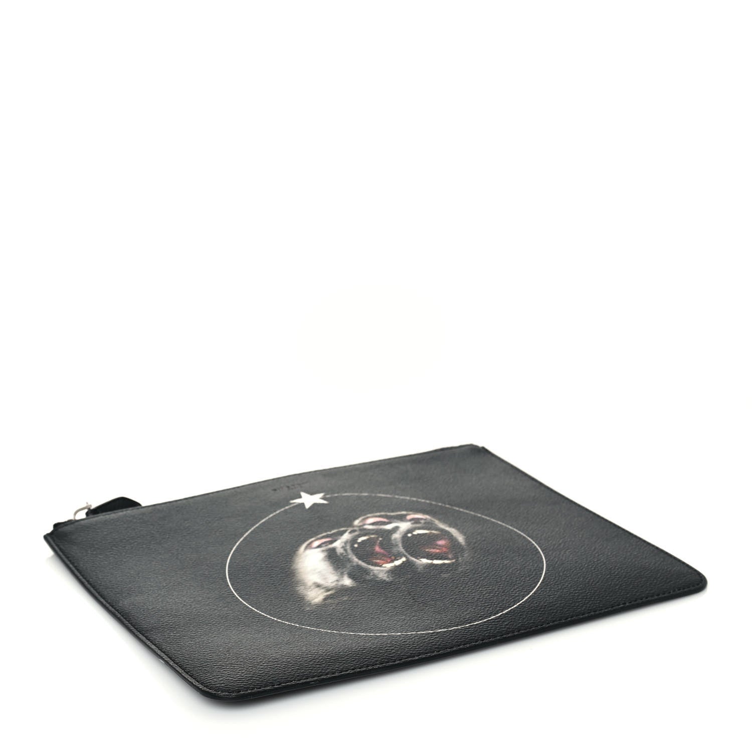 Givenchy Coated Canvas Monkey Brother Print Large Zip Pouch Black 4 of 15