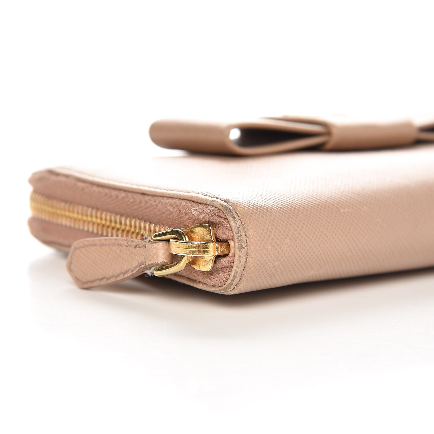 Prada Saffiano Fiocco Bow Zip Around Wallet Cammeo 7 of 10