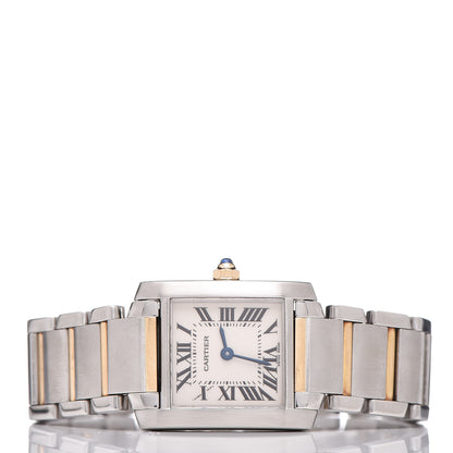 Cartier Stainless Steel 18K Yellow Gold 20mm Tank Francaise Quartz Watch 3 of 8