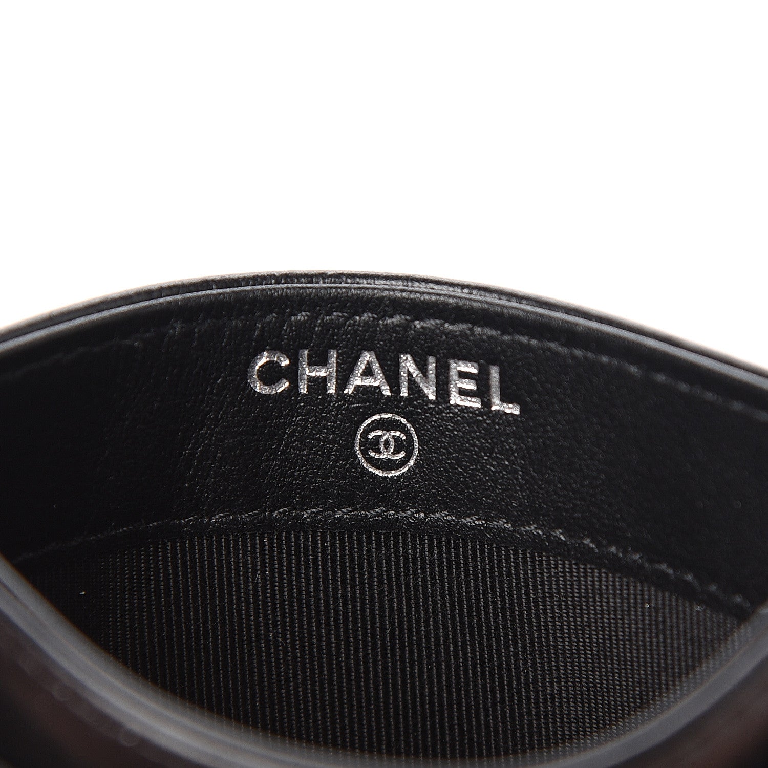 Chanel Aged Calfskin Chevron Quilted Gabrielle Card Holder Black 5 of 8