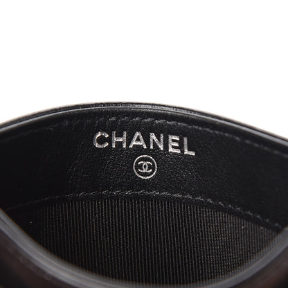 Chanel Aged Calfskin Chevron Quilted Gabrielle Card Holder Black 5 of 8