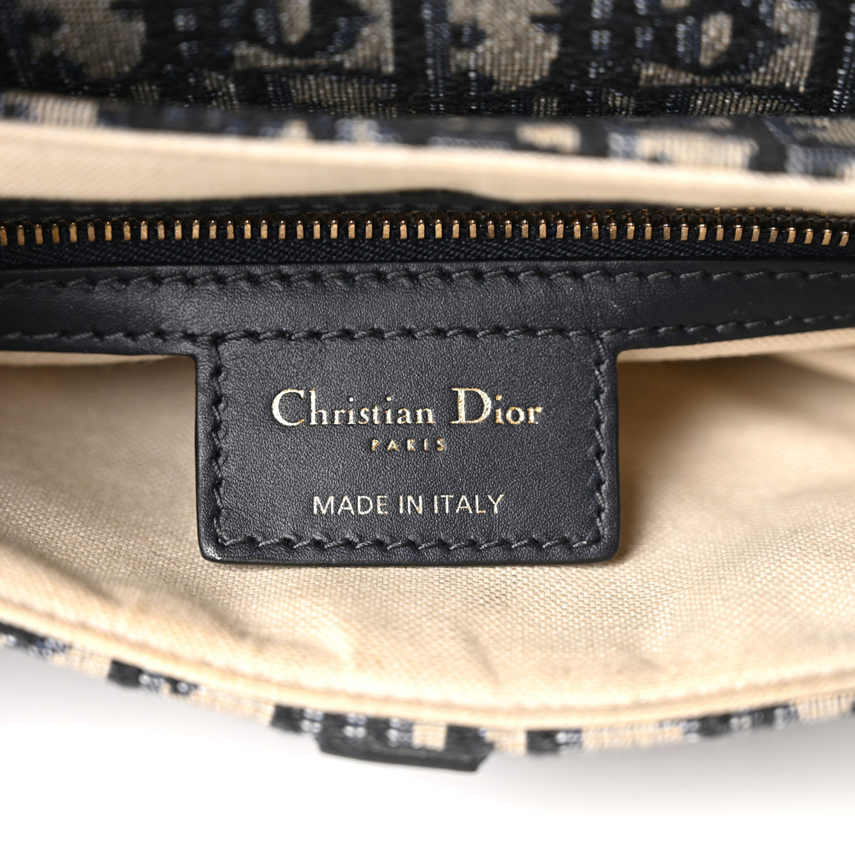 Christian Dior Oblique Saddle Bag Blue 6 of 10