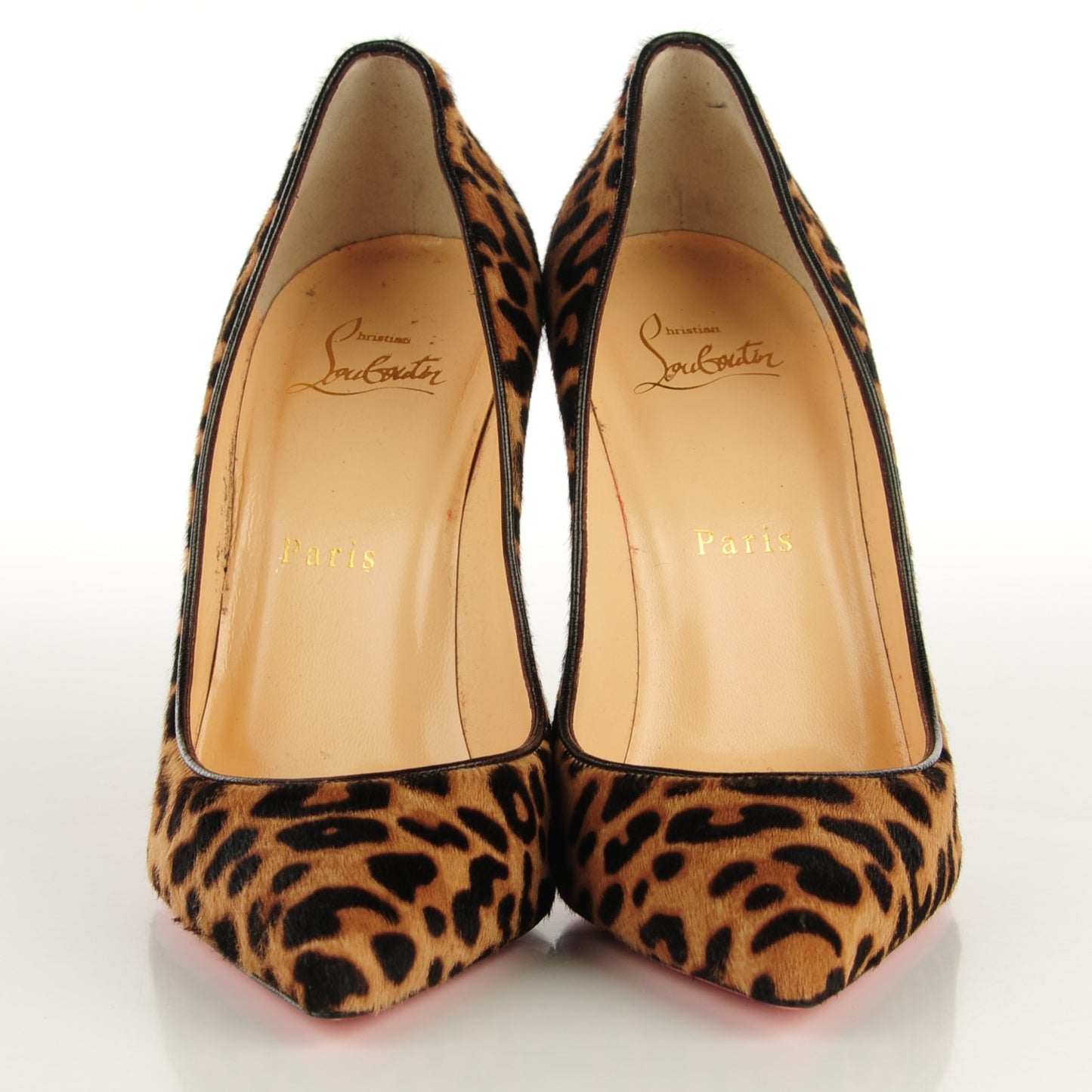 Pony Hair Jaguar Kid Leopard Print Pigalle Follies 100 Pumps 37 Brown