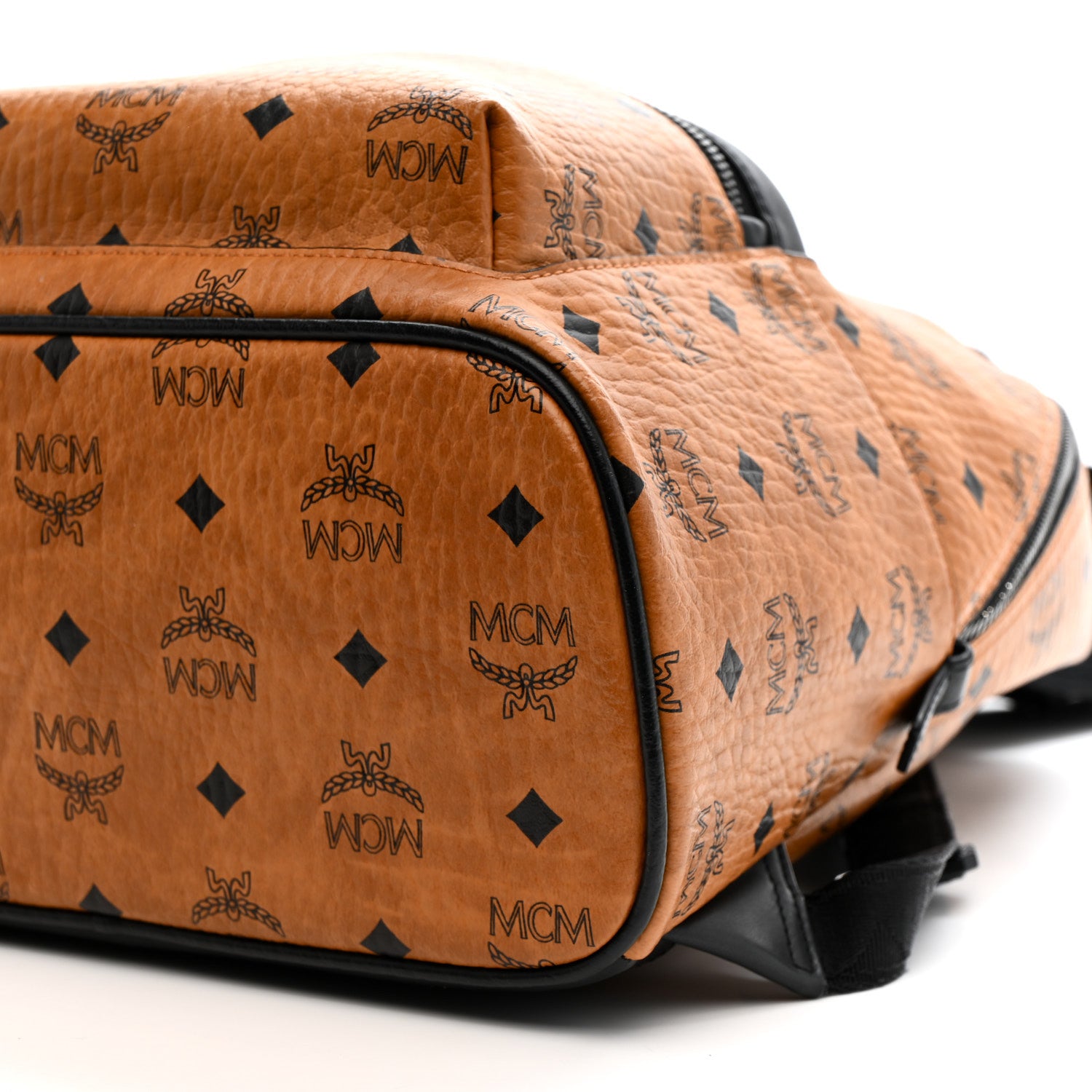 MCM Visetos Small Stark Backpack Cognac Black 17 of 20