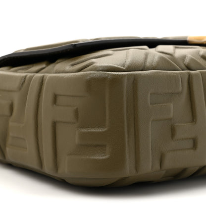 Fendi Nappa FF 1974 Embossed Baguette Avocado 10 of 10
