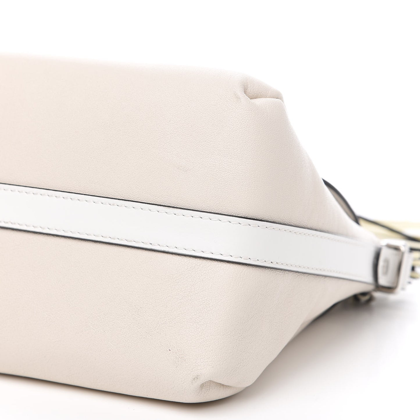 Lambskin Calfskin PS11 Soft Classic Shoulder Bag Optic White Clay