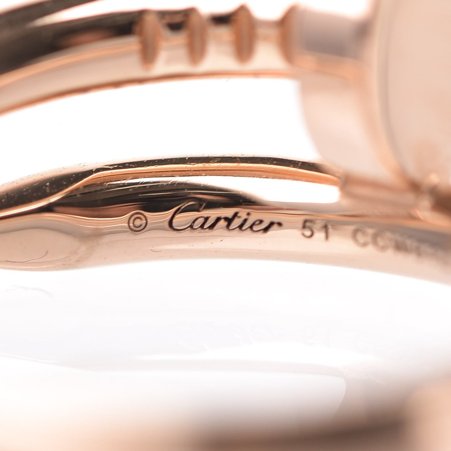 18K Pink Gold Juste Un Clou Ring 51 5.75