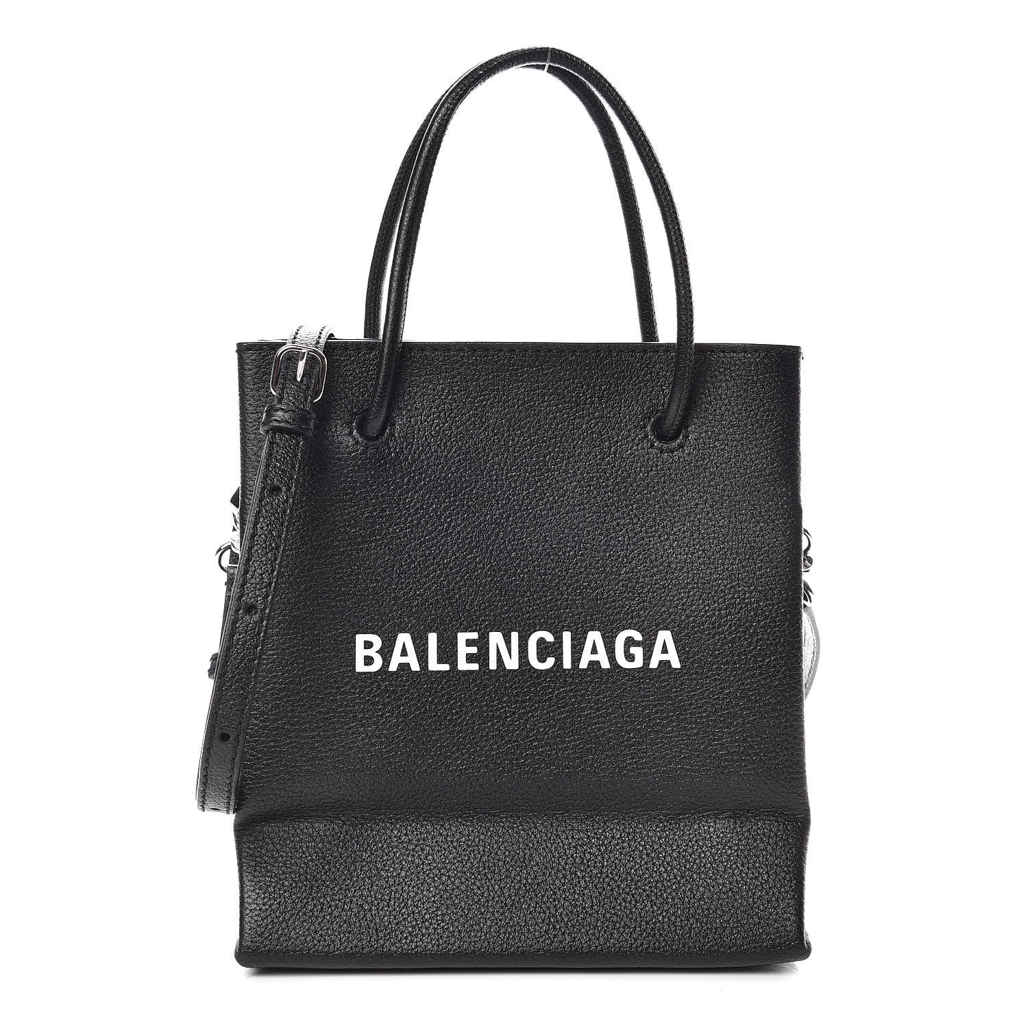 Balenciaga Calfskin Logo XXS Shopping Tote Black 1 of 10