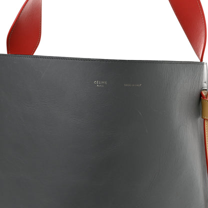Celine Shiny Smooth Calfskin Small Twisted Cabas Kohl Cloud 10 of 12