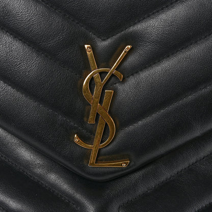 Saint Laurent Calfskin Y Quilted Monogram Large Loulou Chain Satchel Black 11 of 14