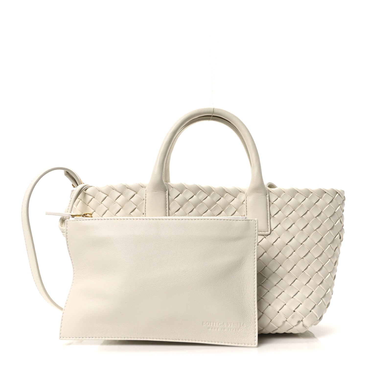 Bottega Veneta Nappa Intrecciato Mini Cabat White 3 of 10