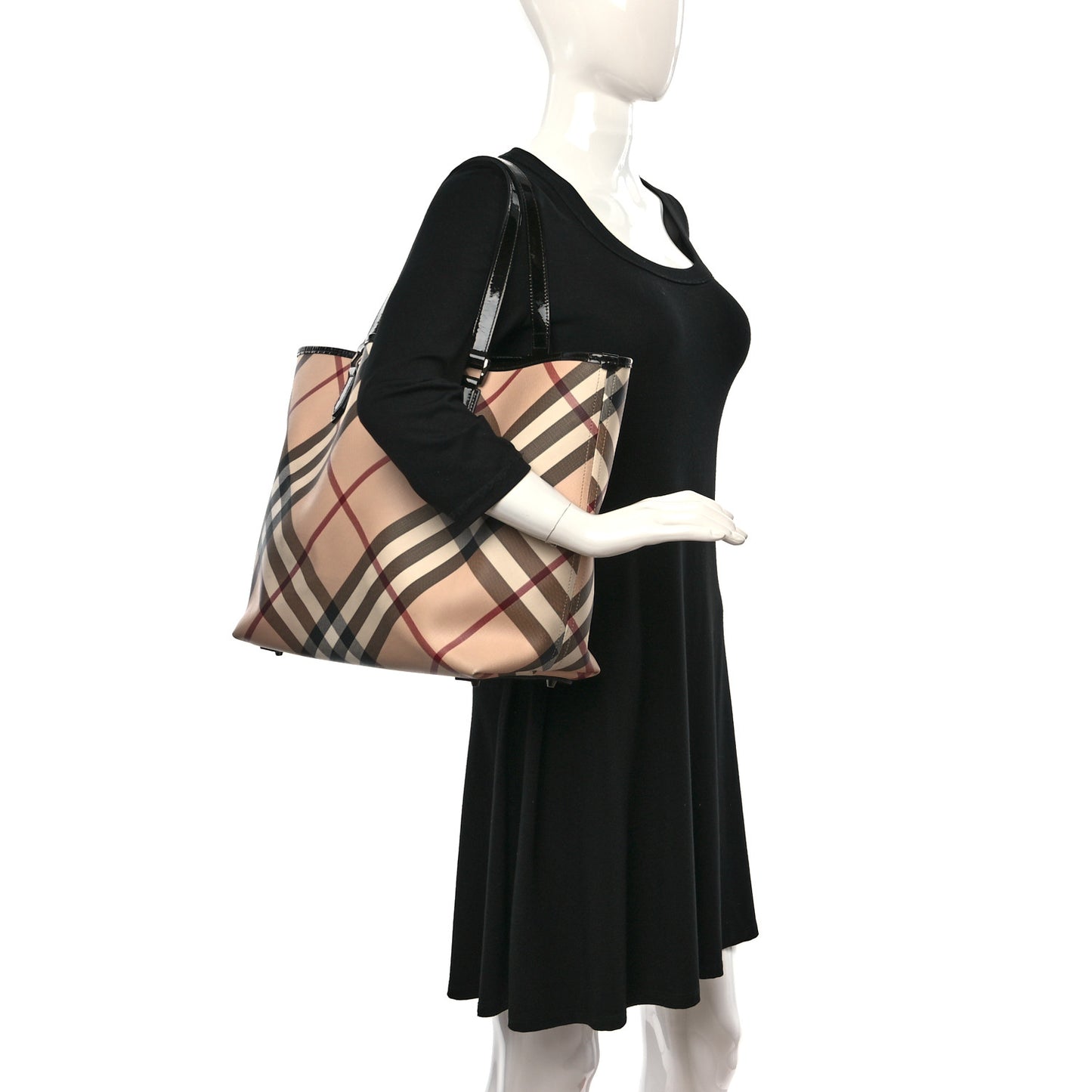 Supernova Check Large Nickie Tote Black