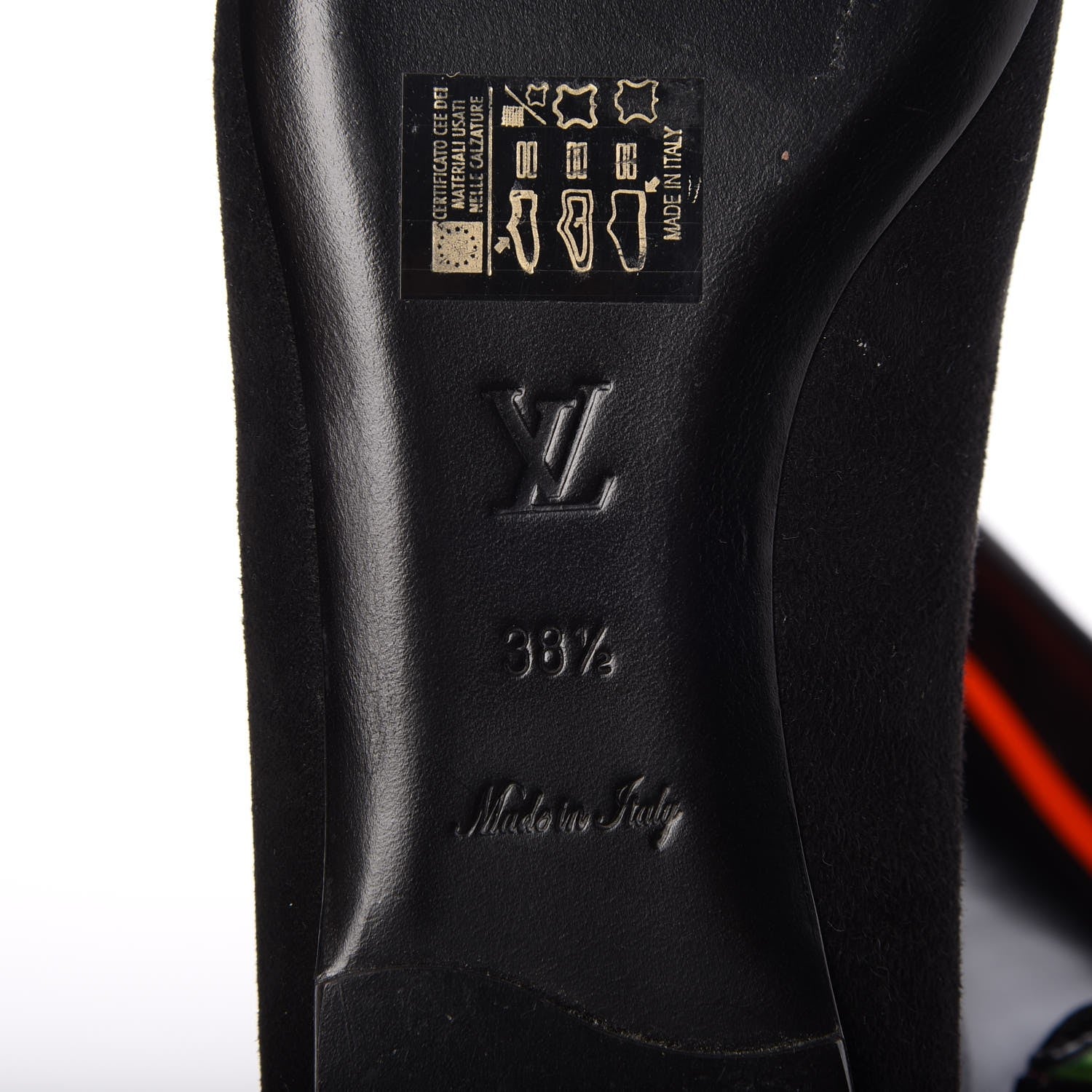 Louis Vuitton Suede Graffiti Rose Ballet Flats 38.5 Black 8 of 8