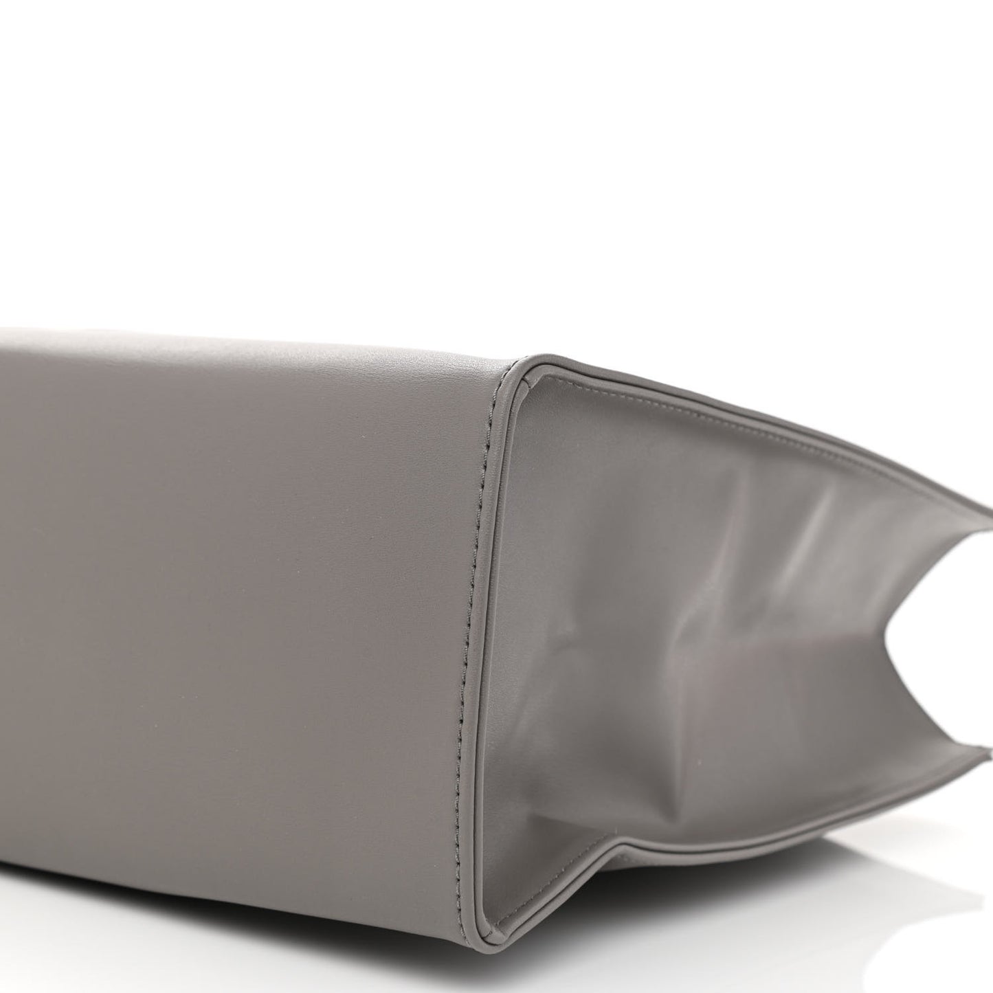 Vegan Leather Medium Shopping Bag Grey