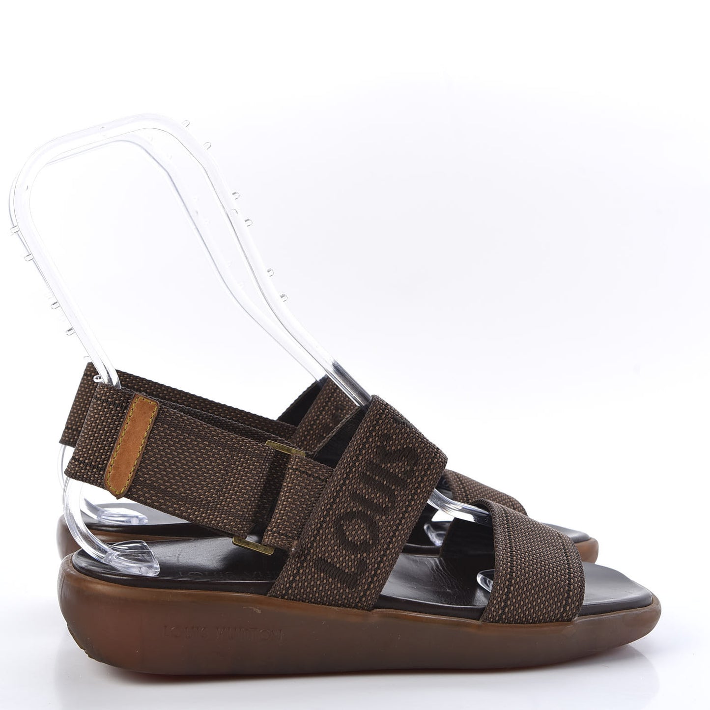 Nylon Platform Flat Sandals 39.5 Brown