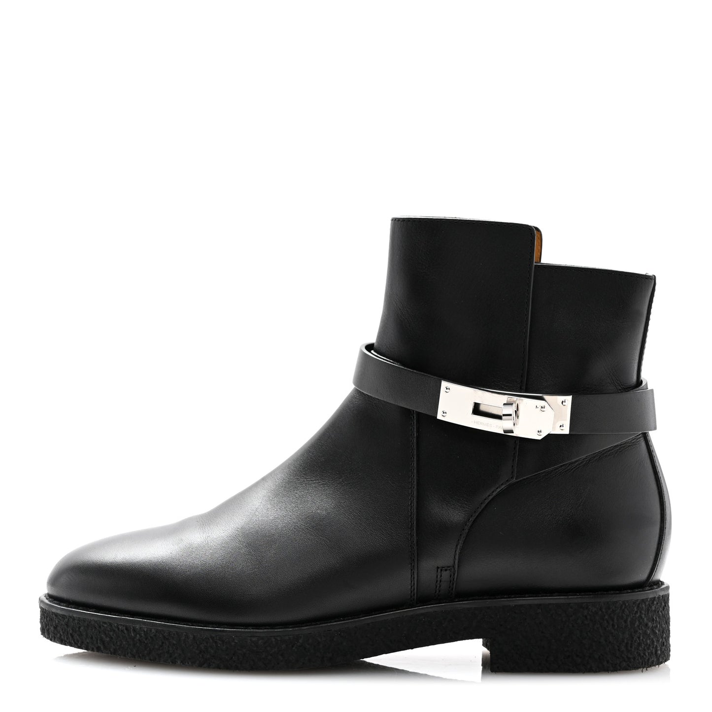 Heritage Calfskin Follow Ankle Boots 38 Black
