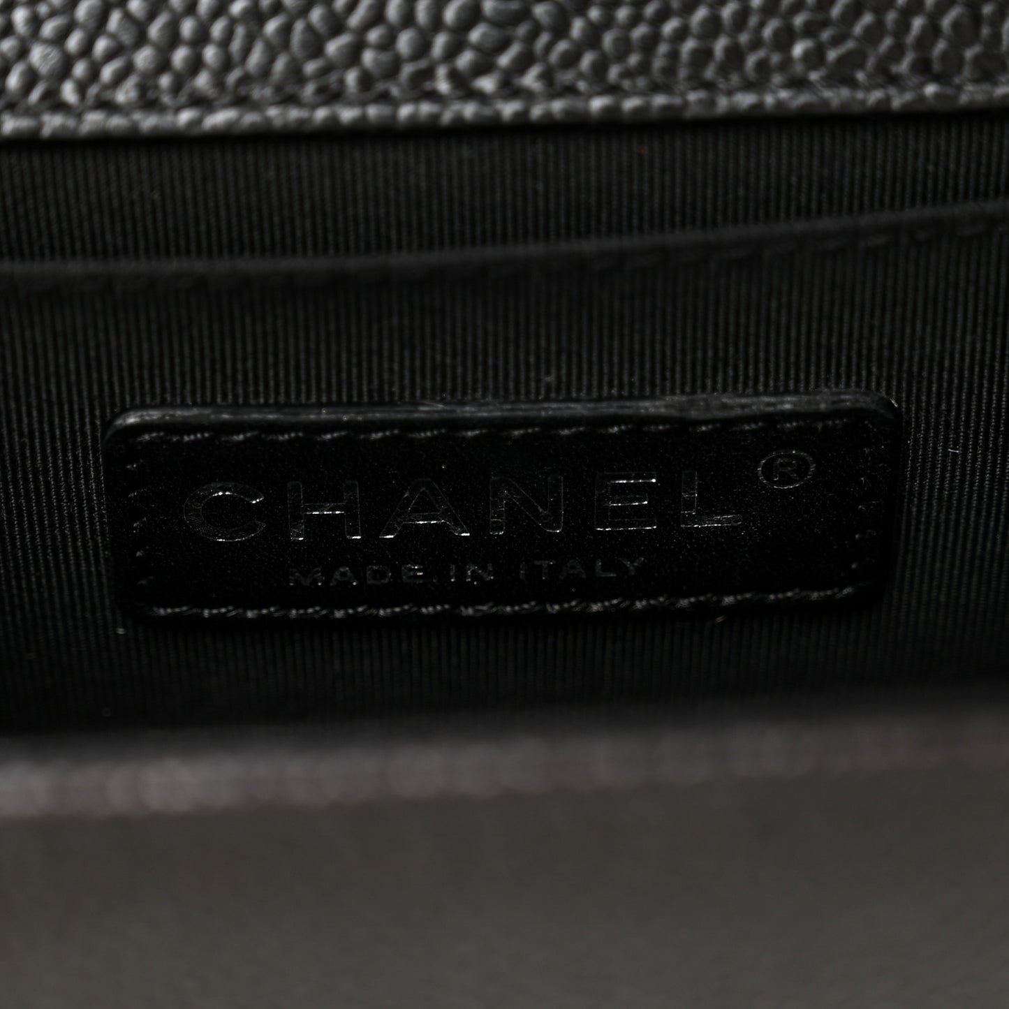 Caviar Quilted Small Boy Flap Black