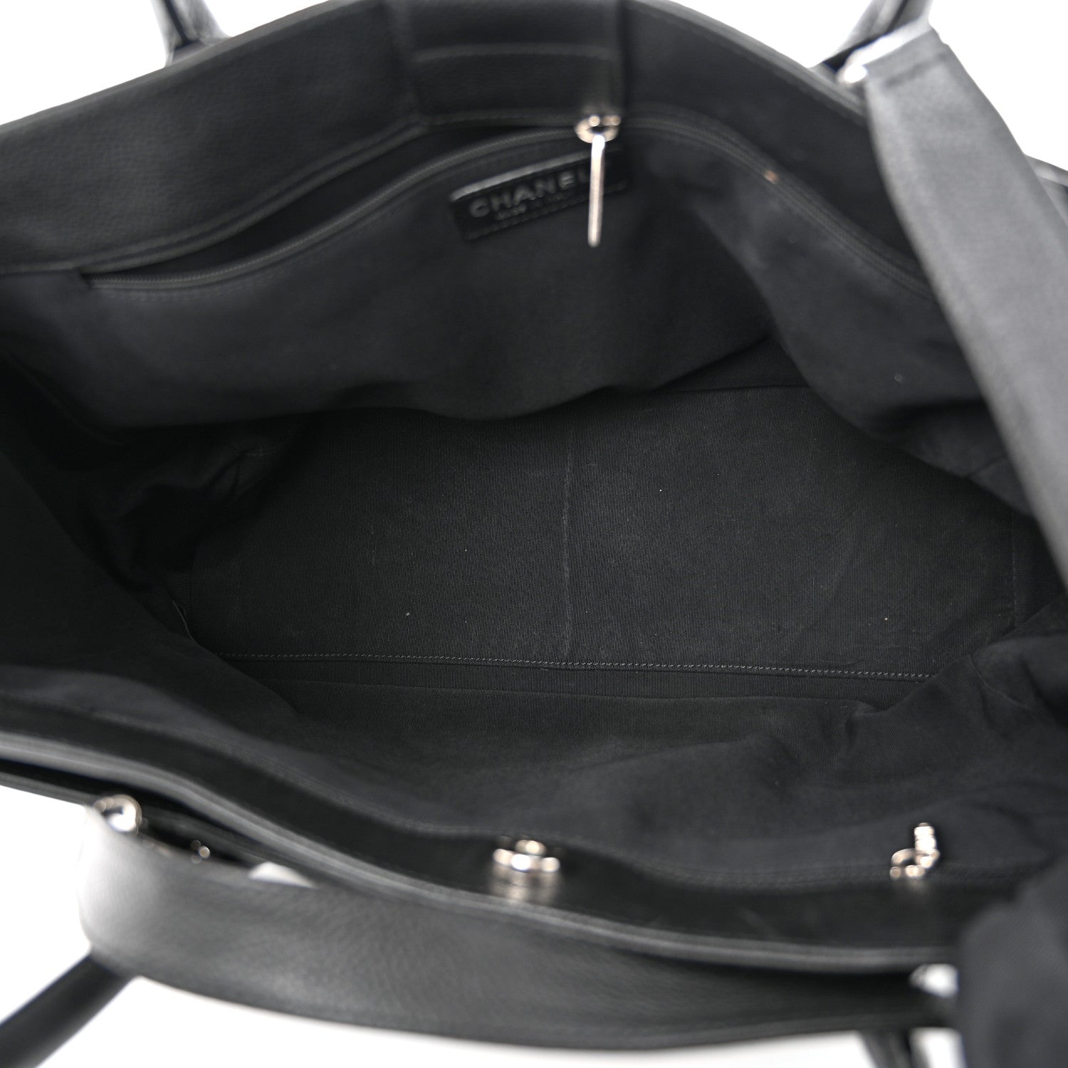 Chanel Calfskin Cerf Executive Shopper Tote Black 5 of 12