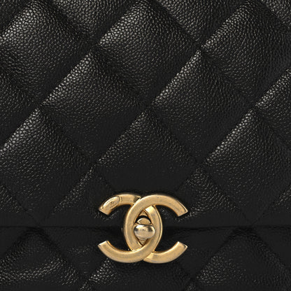 Chanel Shiny Caviar Quilted Large Chain Melody Flap Black 8 of 10