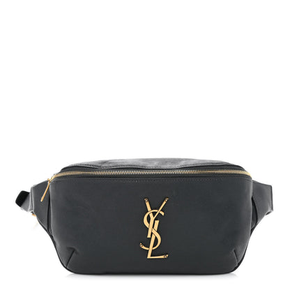 Saint Laurent Grain De Poudre Monogram Belt Bag Black 1 of 8