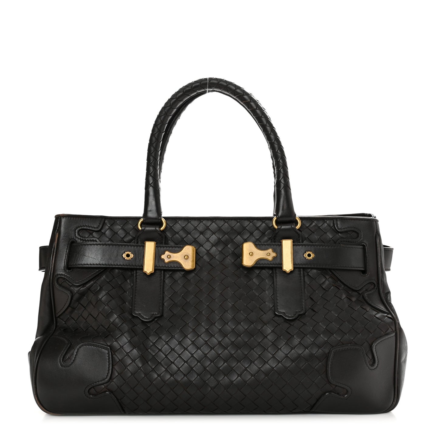 Nappa Intrecciato Shoulder Bag Moro