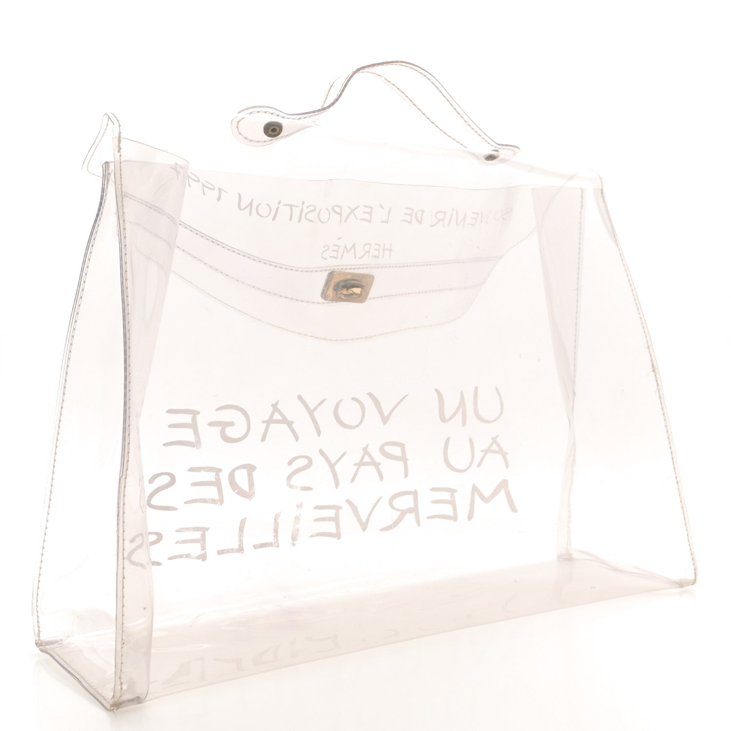 Hermes Vinyl Souvenir De L'Exposition Kelly Transparent 2 of 15