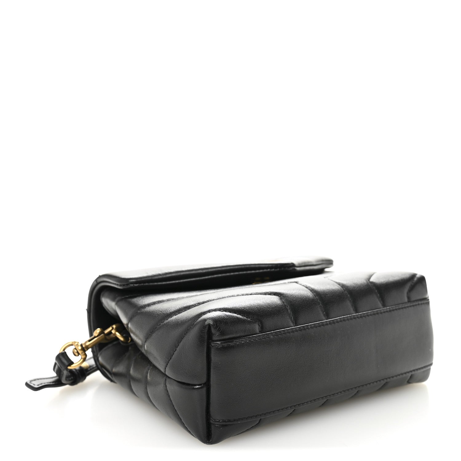 Saint Laurent Calfskin Y Quilted Monogram Toy Loulou Crossbody Bag Black 3 of 13
