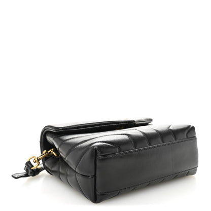 Saint Laurent Calfskin Y Quilted Monogram Toy Loulou Crossbody Bag Black 3 of 13