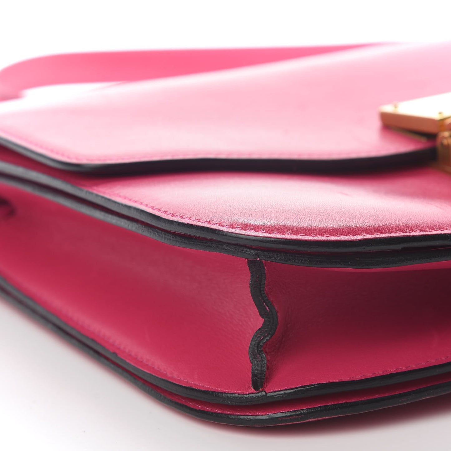 Box Calfskin Medium Classic Box Flap Bag Hibiscus